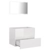 vidaXL 2 Piece Bathroom Furniture Set High Gloss White Engineered Wood