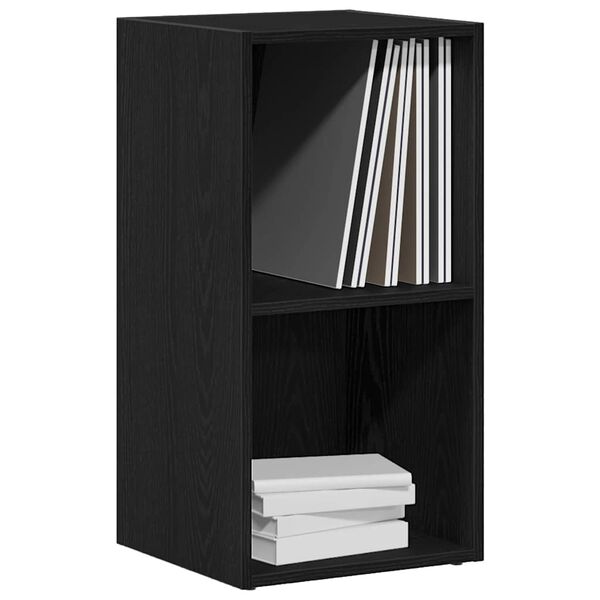 vidaXL LP Storage Box Black Oak 71x34x36 cm Engineered Wood