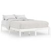 vidaXL Bed Frame | White | Solid pinewood | King | Durable | Bed Frame