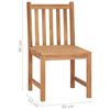 vidaXL Garden Chairs 8 pcs with Cushions Solid Teak Wood