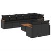 vidaXL Patio Sofa Set 8-Seaters Black