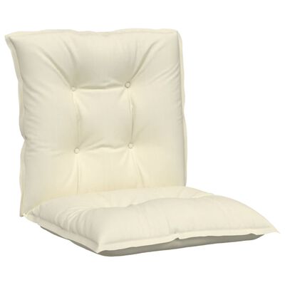 vidaXL Garden Lowback Chair Cushions 4 pcs Cream 100x50x7 cm Fabric