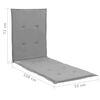 vidaXL Lounge Chair Cushion Grey 180x55x3 cm