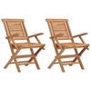 vidaXL Folding Garden Chairs 2 pcs 56x63x90 cm Solid Wood Teak