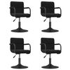 vidaXL Swivel Dining Chairs 4 pcs Black Velvet
