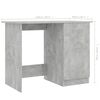 vidaXL Desk Concrete Grey 100x50x76 cm Engineered Wood