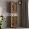 vidaXL Hanging Wall Cabinet Brown Oak 69.5x34x90 cm