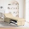 vidaXL Pull Out Sofa Bed Cream 194 x 50 x 82 cm Plywood