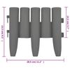 vidaXL Lawn Edgings 36 pcs Grey 10 m PP