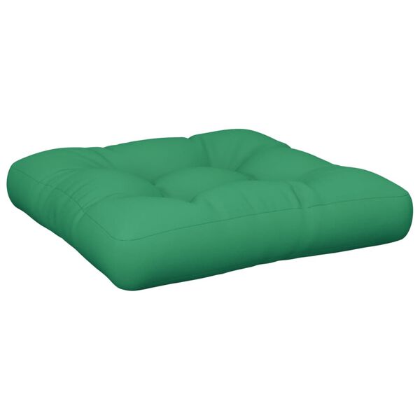 vidaXL Pallet Cushion Green 50x50x12 cm Fabric
