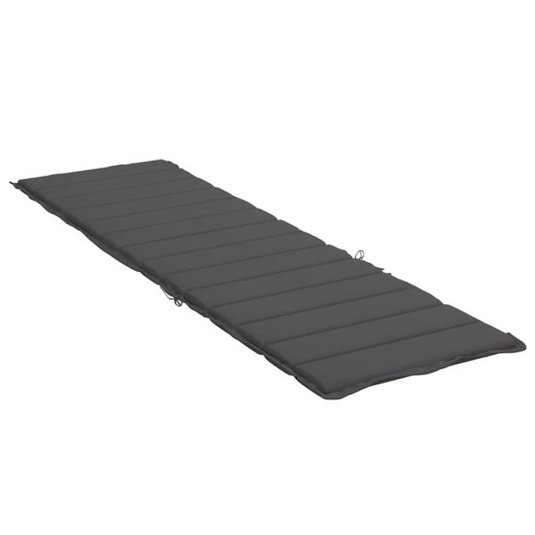 vidaXL Sun Lounger Cushion Anthracite 200x70x3cm Oxford Fabric