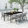vidaXL 7 Piece Garden Dining Set Grey