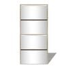 vidaXL Shoe Cabinet 4-Layer Mirror Oak 63x17x134 cm