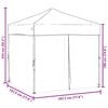vidaXL Folding Party Tent with Sidewalls Taupe 2x2 m