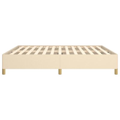 vidaXL Bed Frame without Mattress Cream 180x200 cm Super King Fabric