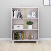 vidaXL Book Cabinet HAMAR White 85x35x112 cm Solid Wood Pine