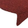 vidaXL Stair Mats Self-adhesive 15 pcs 56x17x3 cm Bordeaux Red Half Round