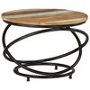 vidaXL Coffee Table Ø 55x40 cm Solid Wood Reclaimed