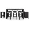 vidaXL 9 Piece Outdoor Dining Set Poly Rattan Black