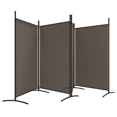 vidaXL 4-Panel Room Divider Anthracite 346x180 cm Fabric