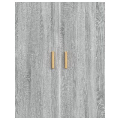 vidaXL Hanging Wall Cabinet Grey Sonoma 69.5x34x90 cm