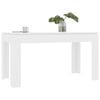 vidaXL Table White Chipboard