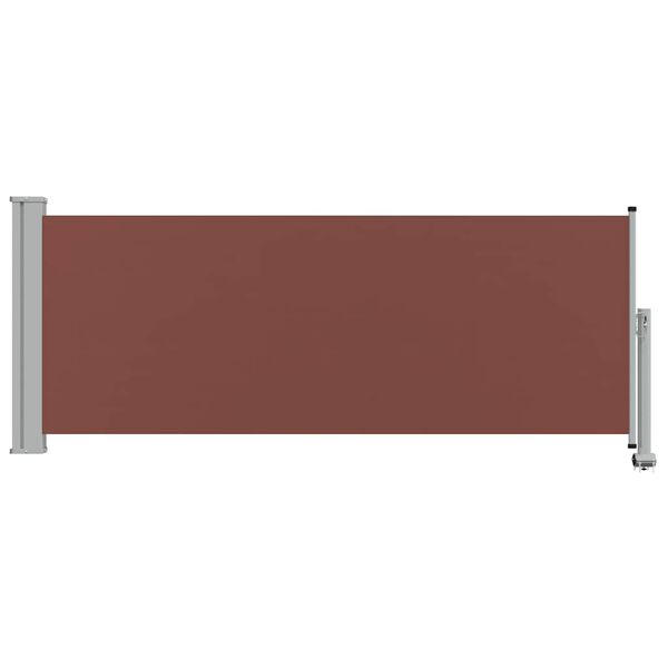vidaXL Patio Retractable Side Awning 100x300 cm Brown
