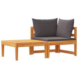 vidaXL Garden Lounge Set | Dark grey, Natural wood