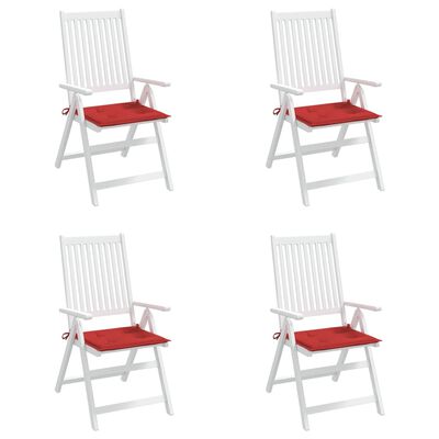 vidaXL Garden Chair Cushions 4 pcs Red 40x40x3 cm Oxford Fabric