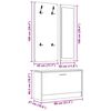 vidaXL 3-in-1 Shoe Cabinet Set White Engineered Wood