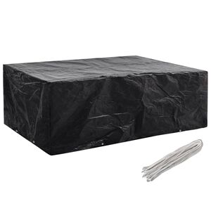 vidaXL Garden Furniture Cover | Black | Polyethylene | 242x162x100 cm
