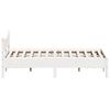 vidaXL Bed Frame without Mattress White 120x190 cm Small Double Solid Wood Pine