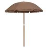 vidaXL Garden Parasol with Steel Pole 180 cm Taupe