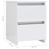 vidaXL Bedside Cabinets 2 pcs High Gloss White 30x30x40 cm Engineered Wood