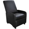 vidaXL Folding Armchair Black Faux Leather