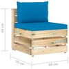 vidaXL 5 Piece Garden Lounge Set with Cushions Green Impregnated Wood