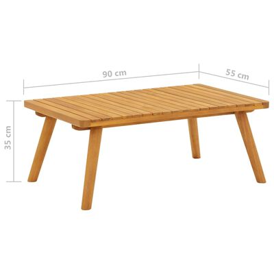 vidaXL Garden Coffee Table 90x55x35 cm Solid Acacia Wood