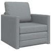vidaXL Floor Sofa Bed 2-in-1 Light Grey 112x174x55 cm Fabric