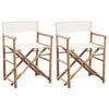 vidaXL Folding Director's Chair 2 pcs Bamboo and Canvas