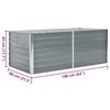 vidaXL Raised Garden Bed 160x80x45 cm Galvanised Steel Grey