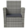 vidaXL 8 Piece Garden Lounge Set with Cushions Poly Rattan Grey