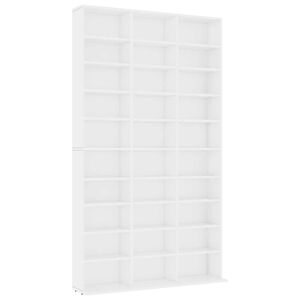 vidaXL CD Cabinet White 102x16x177.5 cm Engineered Wood