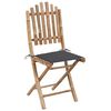 vidaXL Folding Garden Chairs 2 pcs with Cushions Bamboo