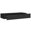 vidaXL Wall-mounted Drawer Shelves 2 pcs Black 60x23.5x10cm MDF