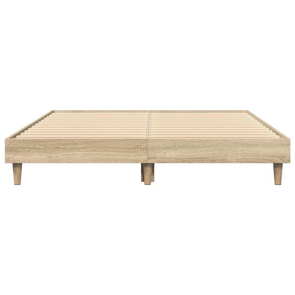 vidaXL Bed Frame without Mattress Sonoma Oak 120x200 cm Engineered Wood
