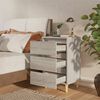 vidaXL Bed Cabinets with Solid Wood Legs 2 pcs Grey Sonoma 40x35x69 cm