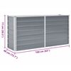 vidaXL Garden Raised Bed Galvanised Steel 160x40x77 cm Grey