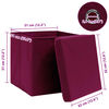 vidaXL Storage Boxes with Lids 4 pcs Dark Red 32x32x32 cm Fabric