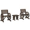 vidaXL 3 Piece Garden Lounge Set Solid Wood Fir