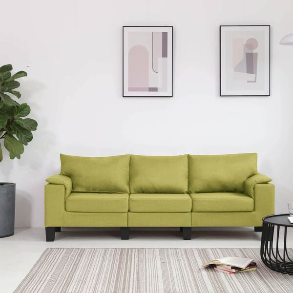 vidaXL Sofa Green Fabric